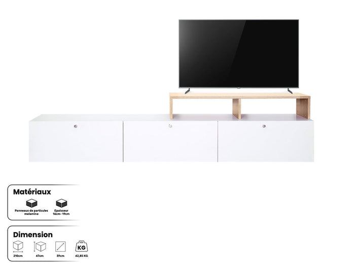 Meuble TV 210 cm HORIZON