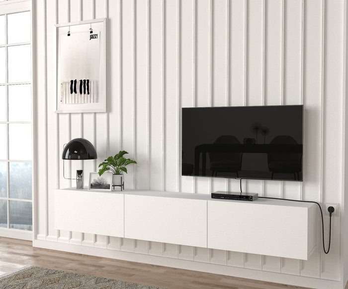 Meuble TV Suspendu DAMLA - Blanc