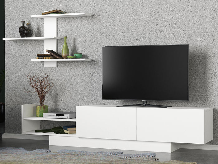 Meuble TV EGEMEN - Blanc