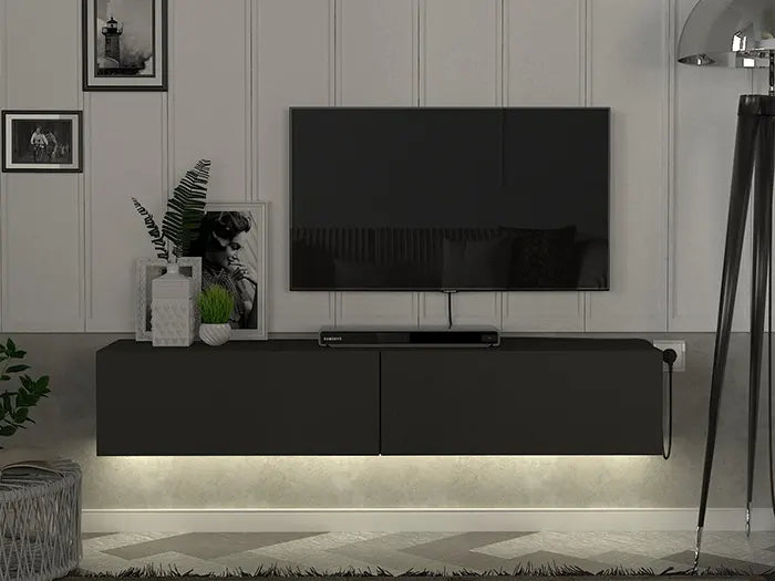 Meuble TV suspendu  avec LED Aristo