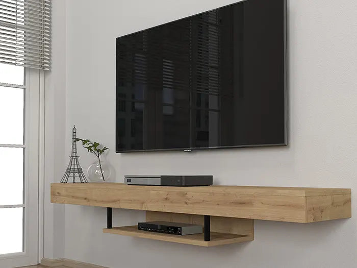 Meuble TV Suspendu ALBERES 150 cm - Chêne