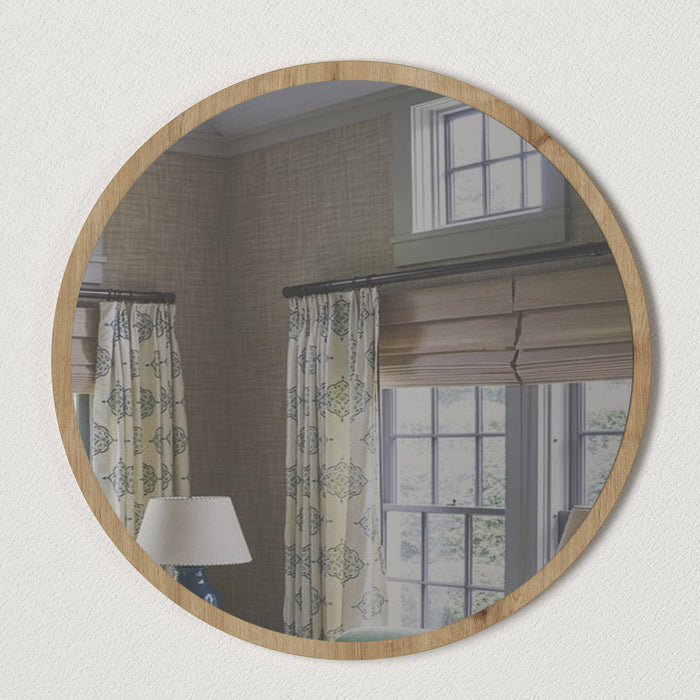 Miroir CATHI avec cadre rond en bois