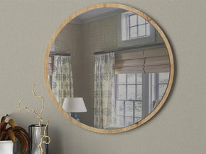 Miroir CATHI avec cadre rond en bois