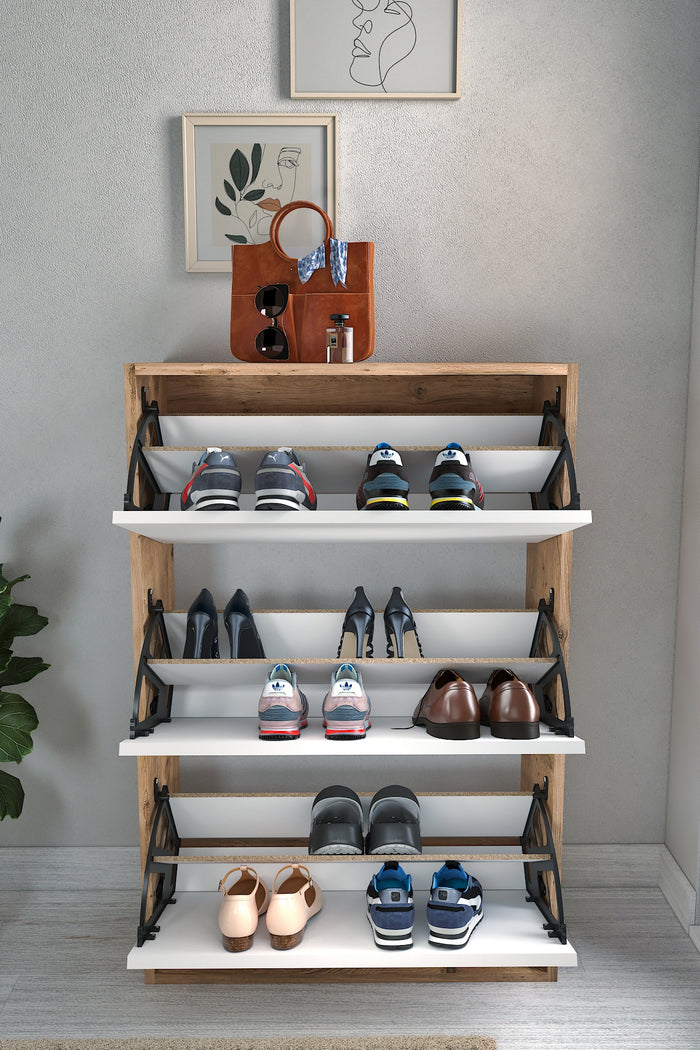 Meuble à chaussures DAYF - Blanc et Bois