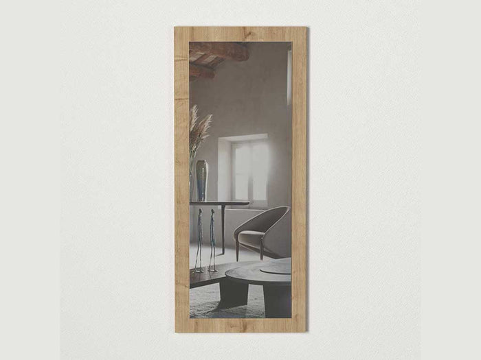 Miroir décoratif ALANIS- Cadre en en bois chêne