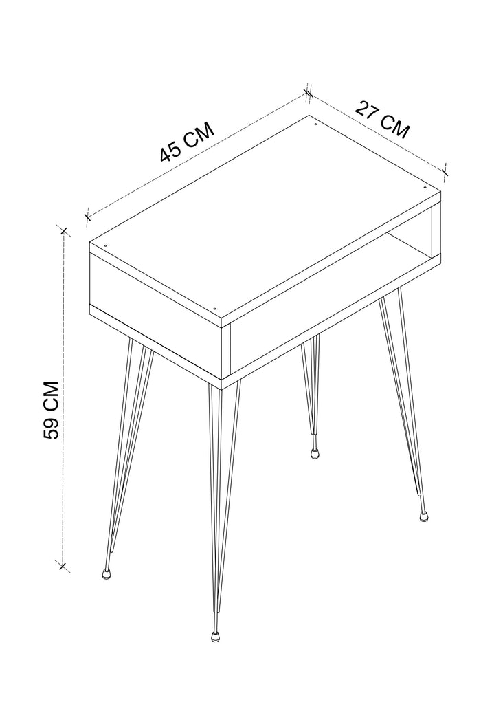 Table d'Appoint Kaelen - Gris Anthracite