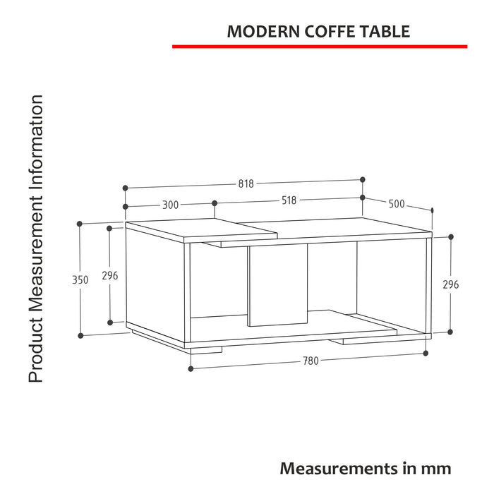Table basse Anthracite DAVA