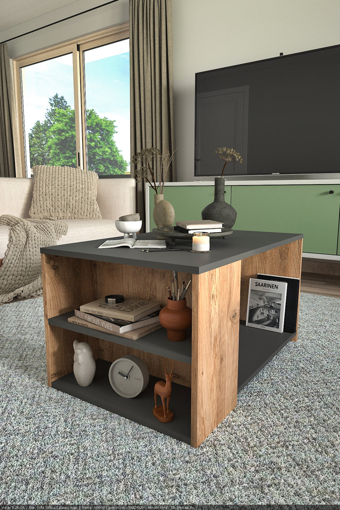 Table basse Valen - Noyer et Noir