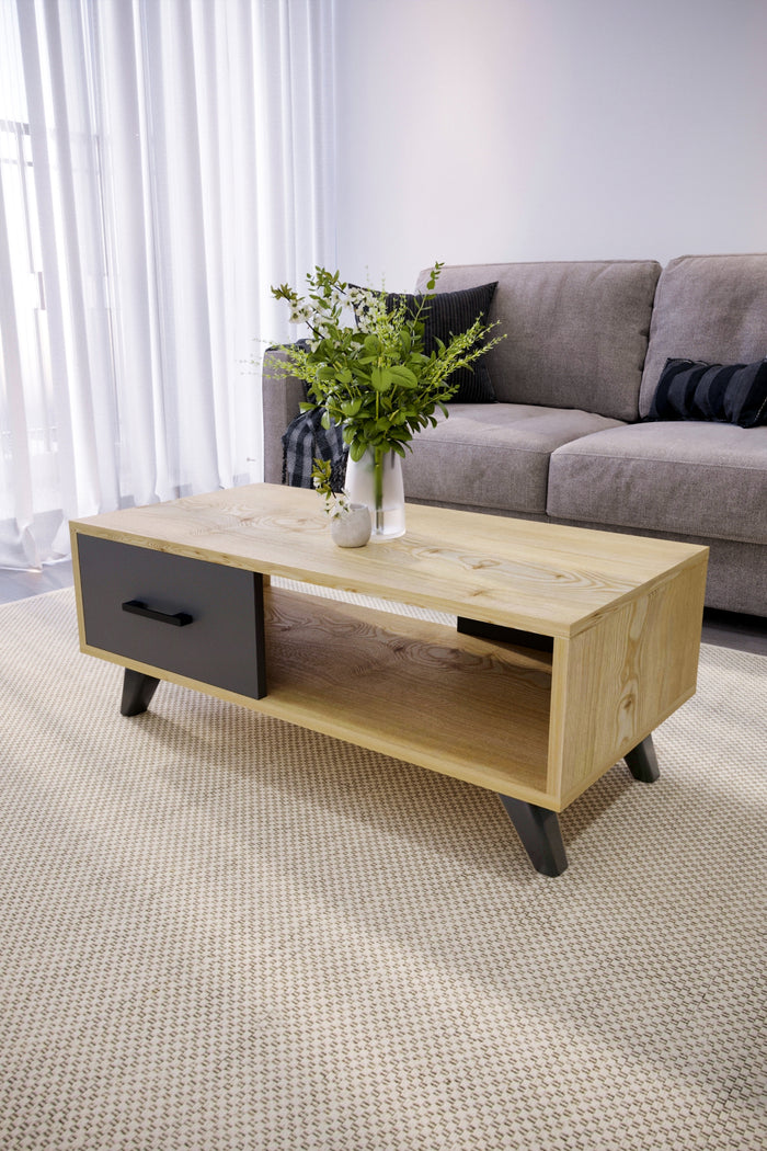 Table basse Lazrin - Bois et Noir
