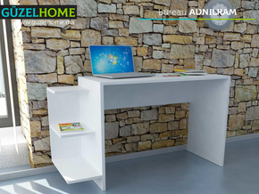 Bureau ADNILRAM - Blanc - Meubles de décoration chez GÜZELHOME Maroc