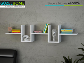 Étagère Murale ALONZA - Blanc - Meubles de décoration chez GÜZELHOME Maroc