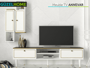 Pack ANNEVAR - Meuble TV et Table Basse - Salon ou Séjour — vue alternative