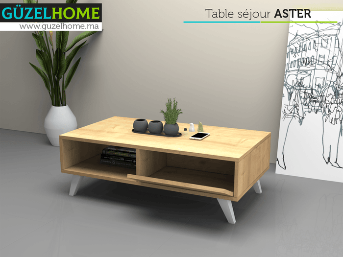 Table Basse ASTER 120cm - Chêne - Salon et séjour