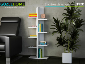 Étagères de Rangement TREE - Blanc - Meubles de décoration chez GÜZELHOME Maroc