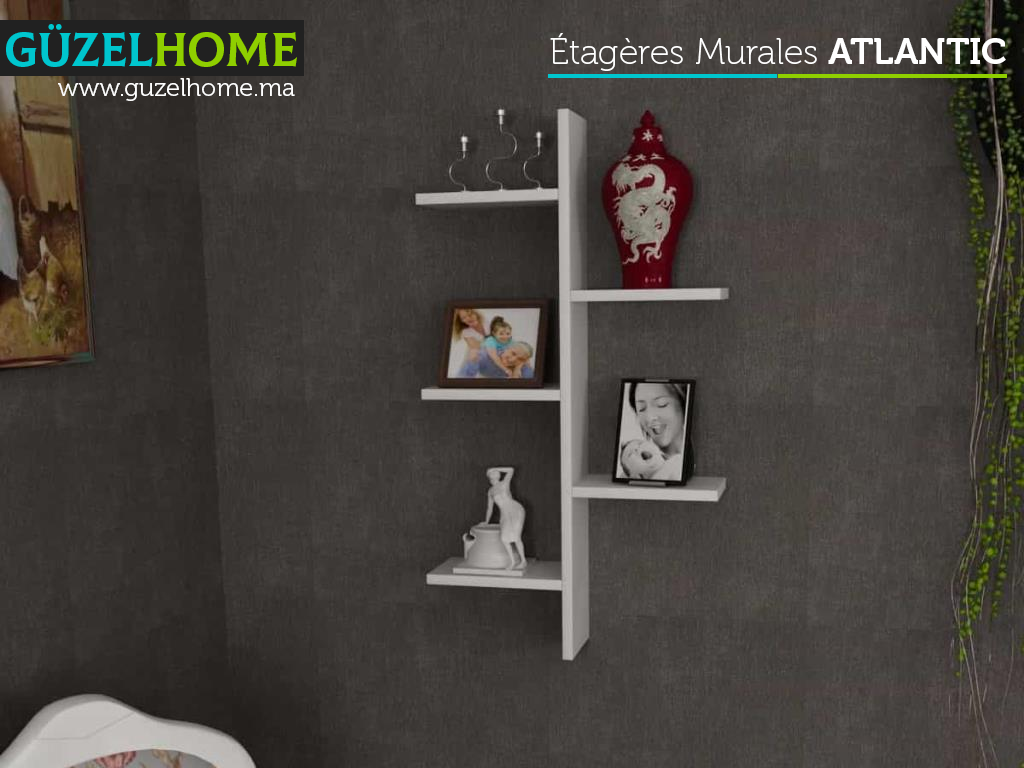 Étagères Murales ATLANTIC - Blanc - Décoration d'interieur