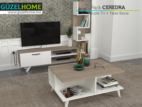 Pack CEREDRA - Meuble TV - Table basse - Salon et Séjour - Meubles de décoration chez GÜZELHOME Maroc