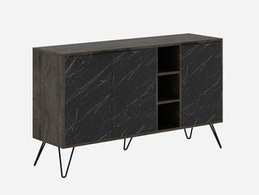 Console Buffet d'entrée CLARA 142 cm - Bendir et effet marbre — vue alternative