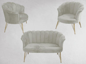 Set de 3 fauteuils CREAM 2+1+1 - Salon et séjour — vue alternative