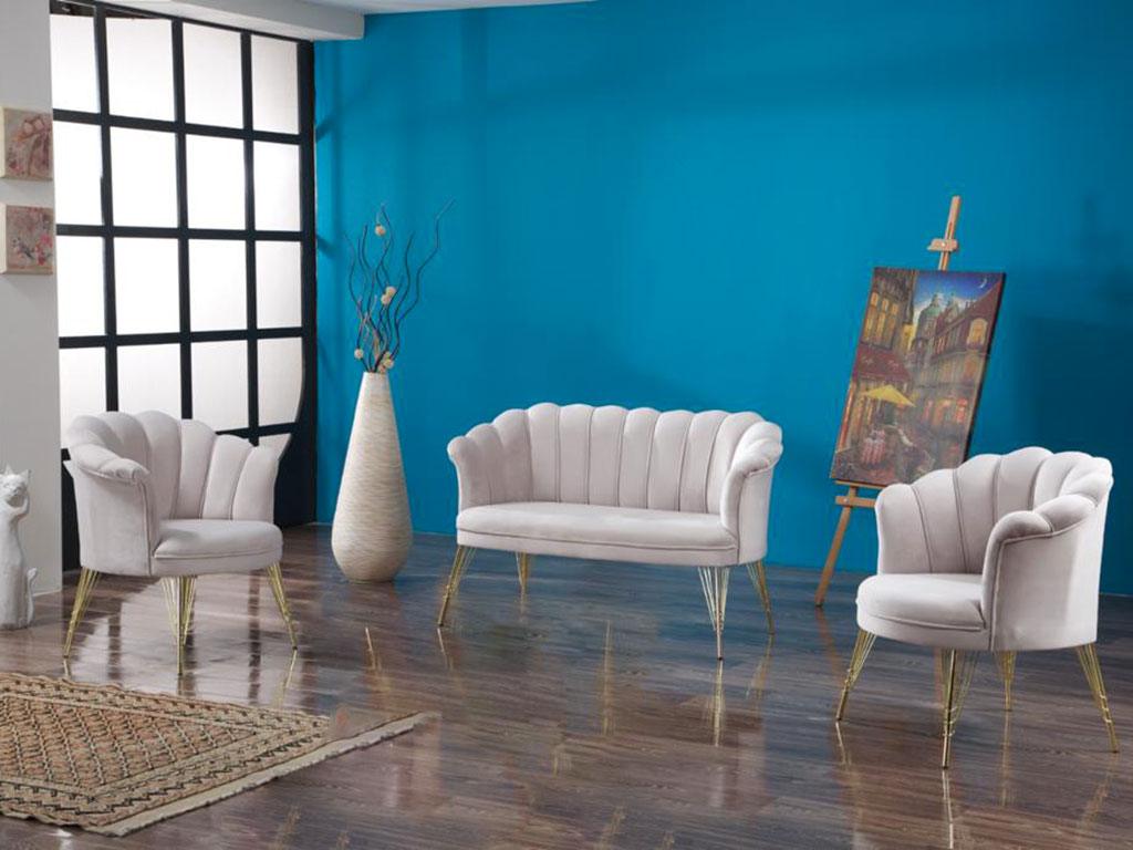 Set de 3 fauteuils CREAM 2+1+1 - Salon et séjour