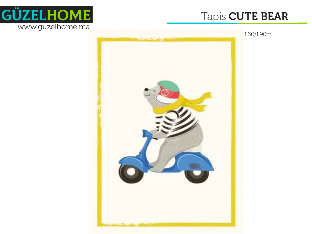Tapis moderne CUTE BEAR - chambre enfants - Ameublement intérieur Maroc