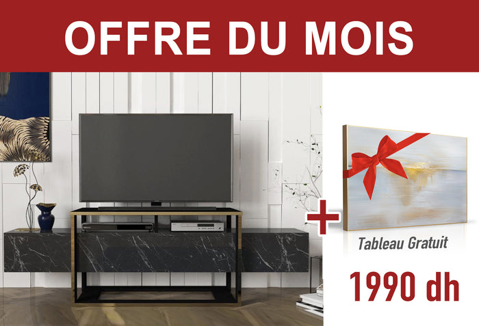 BIANCO  Meuble TV + Tableau gratuit