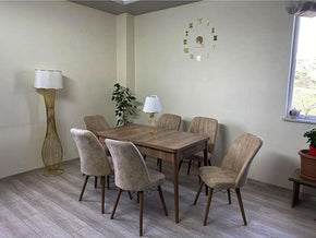 Salle à manger complète COFFEE à 6 Chaises - Table extensible — vue alternative