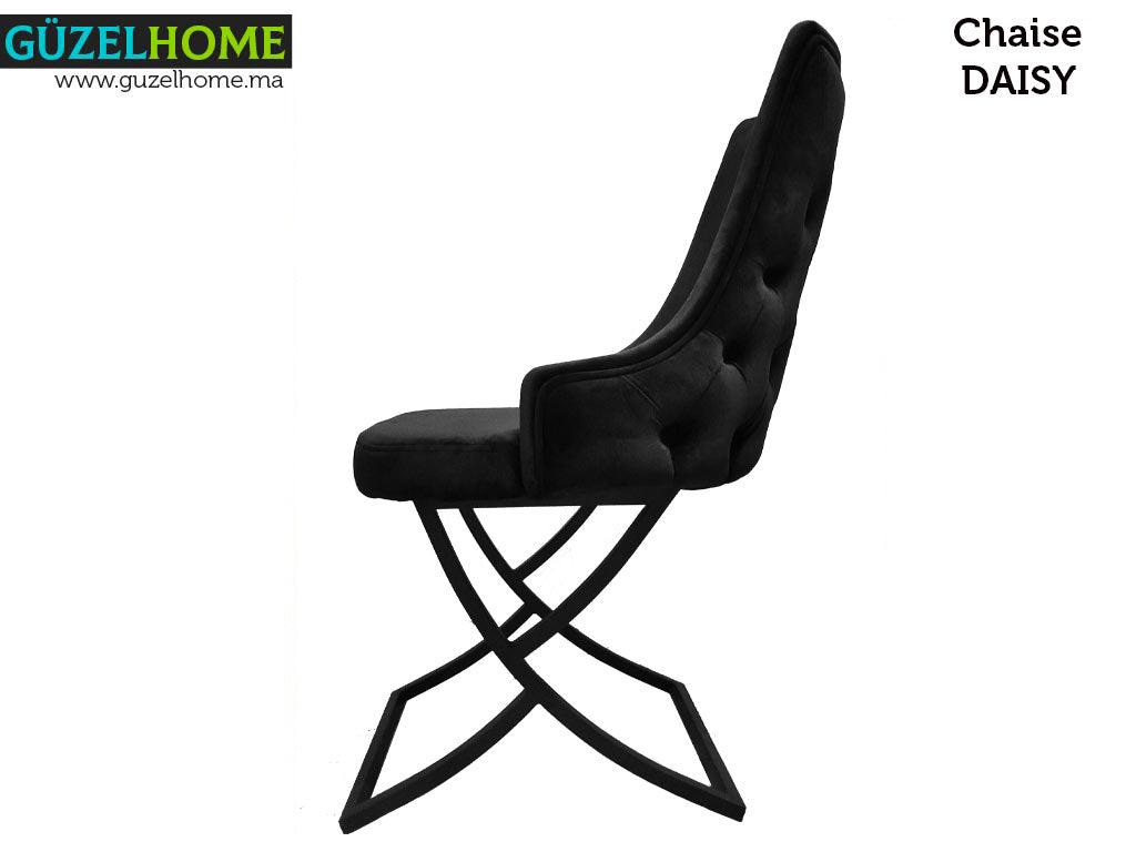 Chaise Moderne Tapissée Daisy - Noir