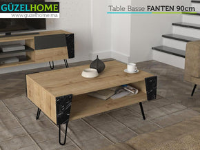 Table Basse FANTEN - Chêne et effet marbre — vue alternative