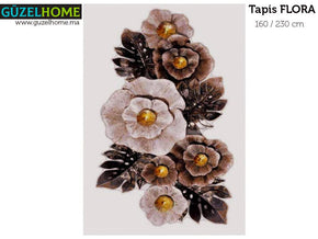 Tapis moderne imprimé FLORA - Salon et séjour - Ameublement d'intérieur - Meubles de décoration chez GÜZELHOME Maroc