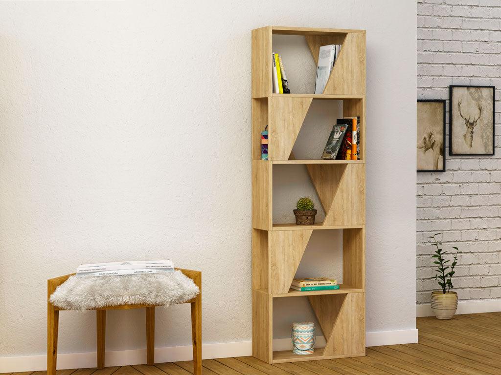 Bibliothèque-Étagères de rangement FRAME 168 cm - Chêne