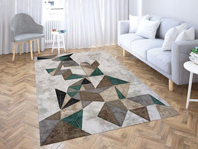 Tapis moderne imprimé GEOM1 - Salon et séjour - Ameublement d'intérieur — vue alternative