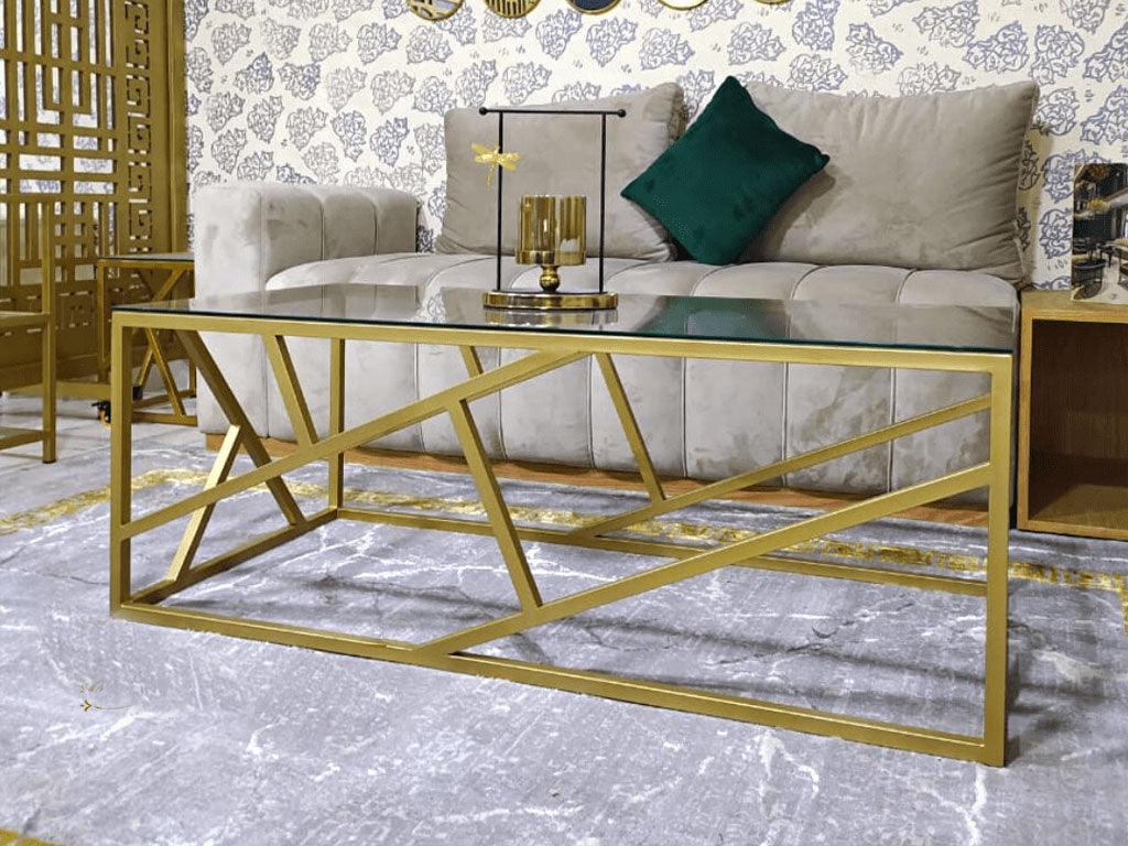 Table moderne en verre GEOMETRIQUE - Salon et séjour