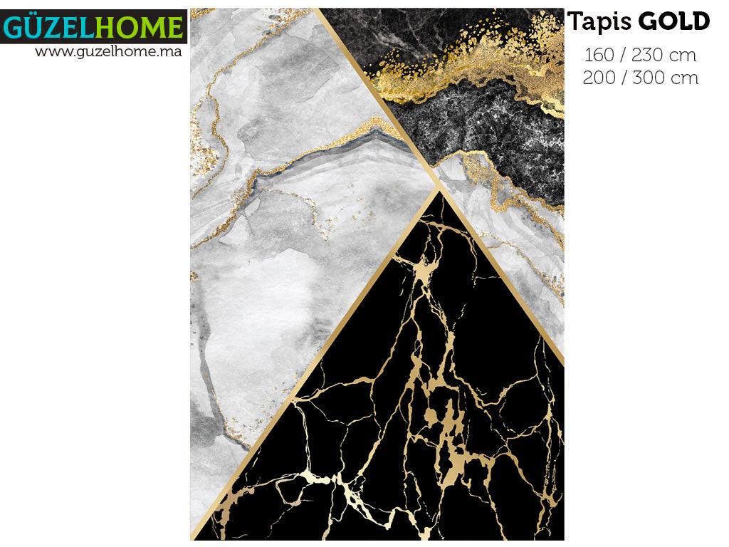 Tapis moderne imprimé GOLD - Salon et séjour - Ameublement d'intérieur