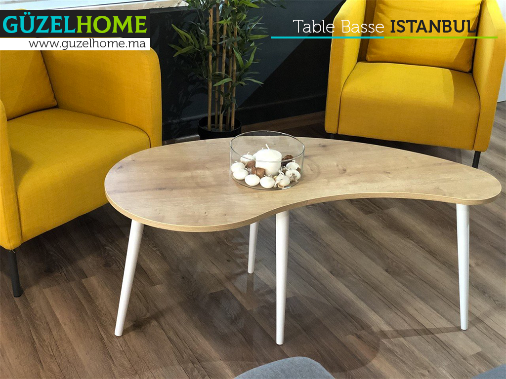 ISTANBUL 118cm - Table Basse - Chêne