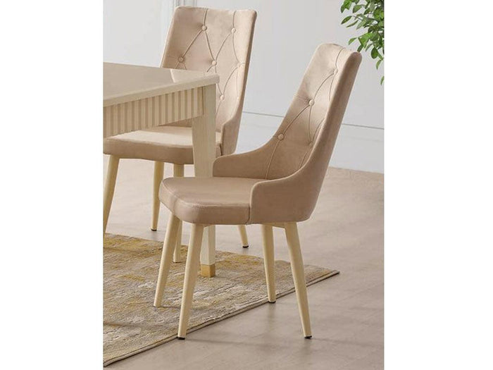 Chaise moderne avec capitonnage - beige - Güzelhome