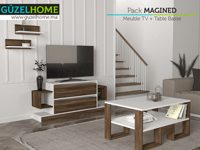 MAGINED - Meuble TV et Table Basse - Salon et séjour — vue alternative