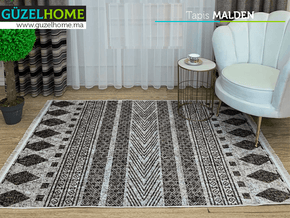Tapis moderne imprimé MALDEN - Extérieur et intérieur - Salon et séjour - Meubles de décoration chez GÜZELHOME Maroc