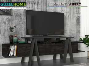 Meuble TV ASPERO - Noir Charbon — vue alternative