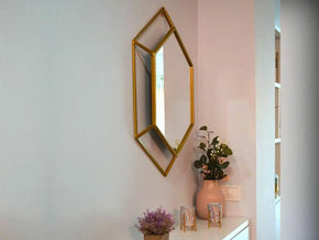 Miroir décoratif 3D - cadre en métal doré — vue alternative