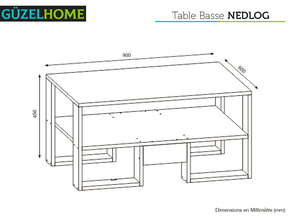 Pack SELCANED - Meuble TV et Table Basse - Salon et séjour — vue alternative