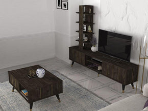 Pack Exclusif NEGRO - Meuble TV et Table basse - Noir Charbon — vue alternative