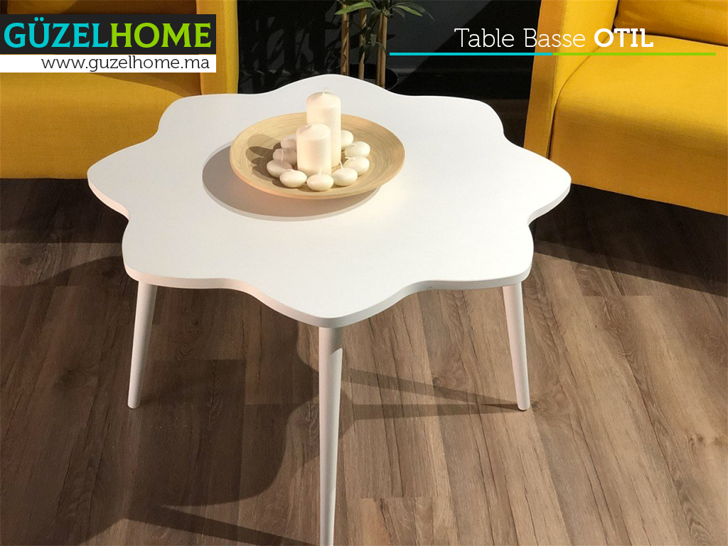 Table Basse OTIL - Blanc 89 cm