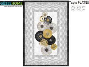 Tapis moderne imprimé PLATES - Salon et séjour - Ameublement d'intérieur - Meubles de décoration chez GÜZELHOME Maroc