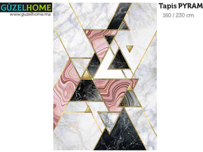 Tapis moderne imprimé PYRAM - Salon et séjour - Ameublement d'intérieur - Meubles de décoration chez GÜZELHOME Maroc