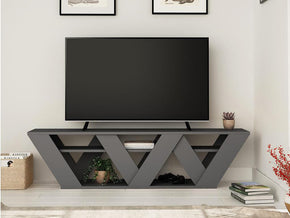 Stand TV RALLA 158 cm - Gris Anthracite - Meubles de décoration chez GÜZELHOME Maroc
