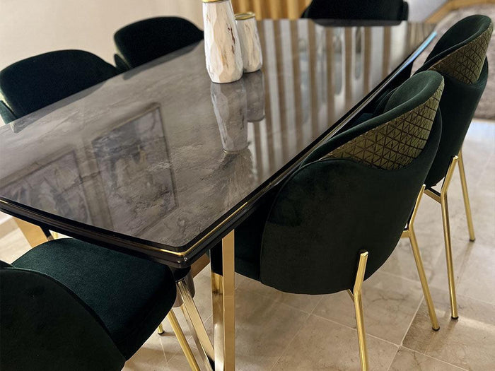 Table salle à manger complète RANA - 160cm à 6 chaises