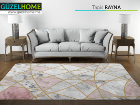 Tapis moderne imprimé RAYNA 190x300 - Salon et séjour - Ameublement intérieur Maroc — vue alternative