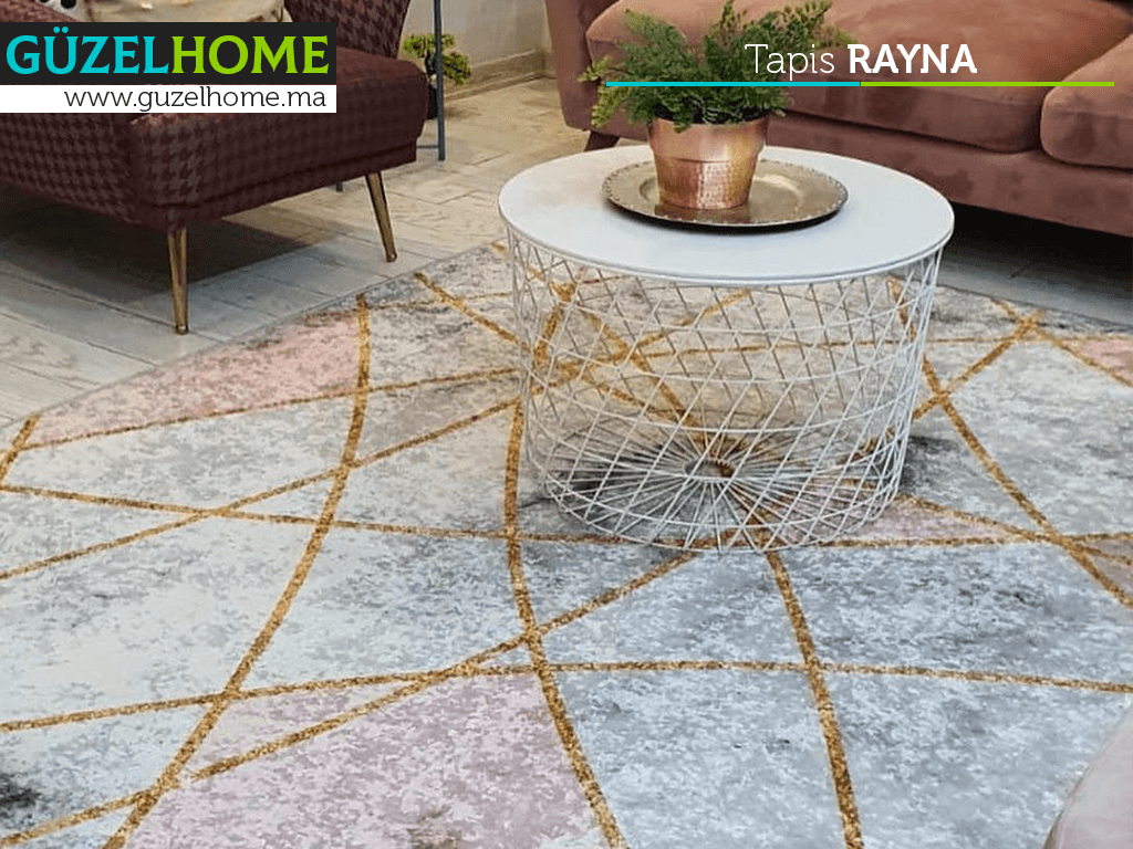 Tapis moderne imprimé RAYNA 190x300 - Salon et séjour - Ameublement intérieur Maroc