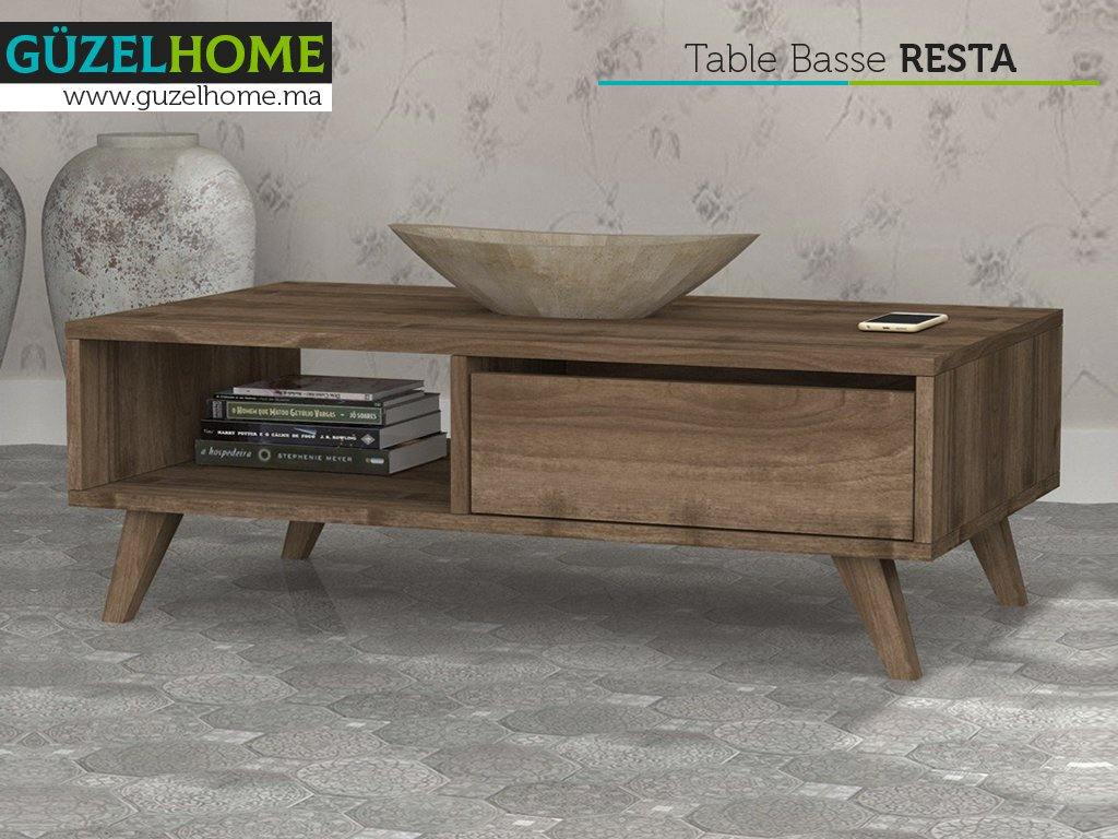 RESTA 120cm - Table Basse - Noyer