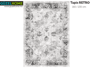 Tapis moderne imprimé RETRO - Salon et séjour - Ameublement d'intérieur - Meubles de décoration chez GÜZELHOME Maroc